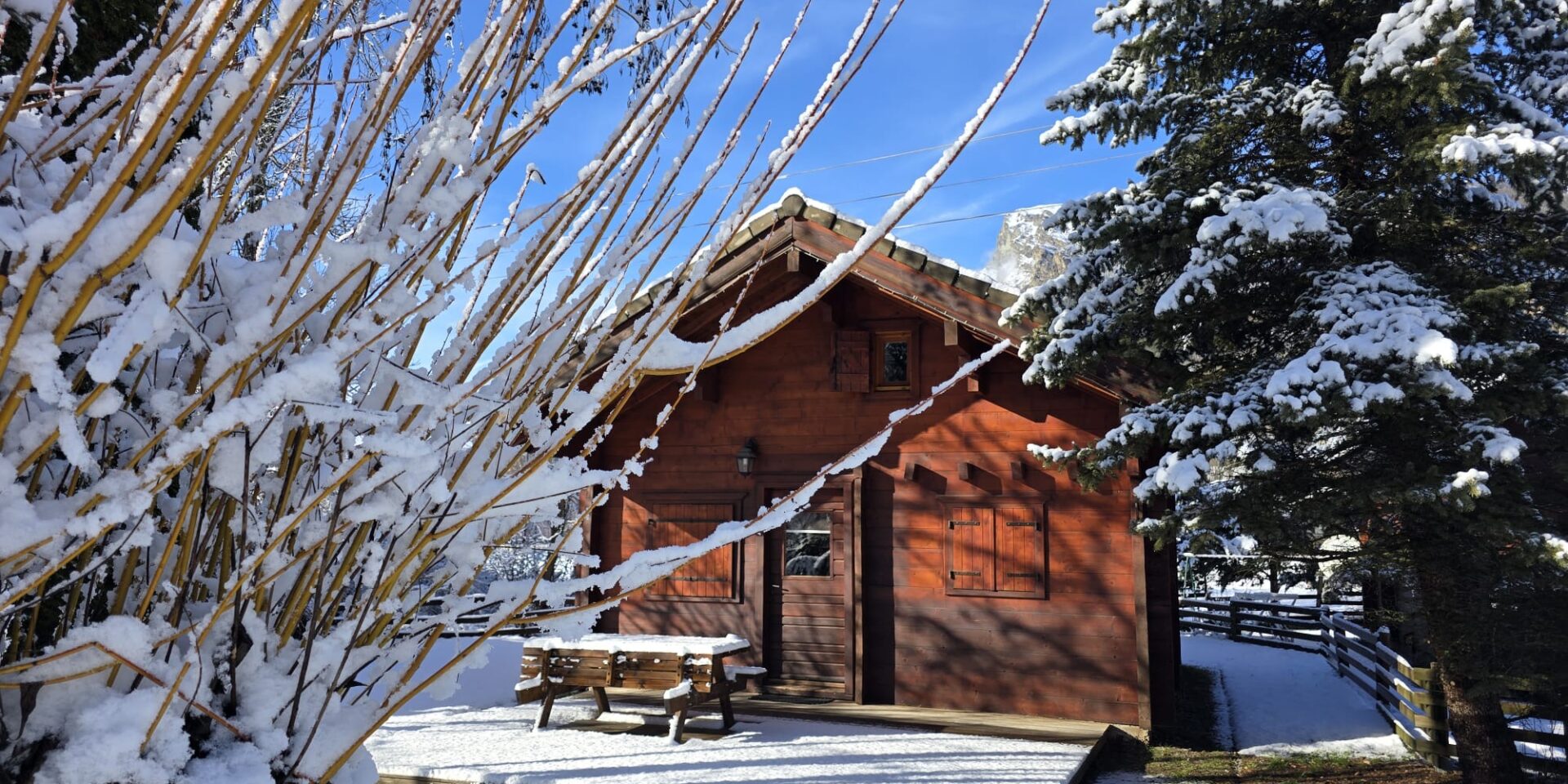 Ambiance hivernal au Camping Les 6 Stations, Saint-Jean-Saint-Nicolas